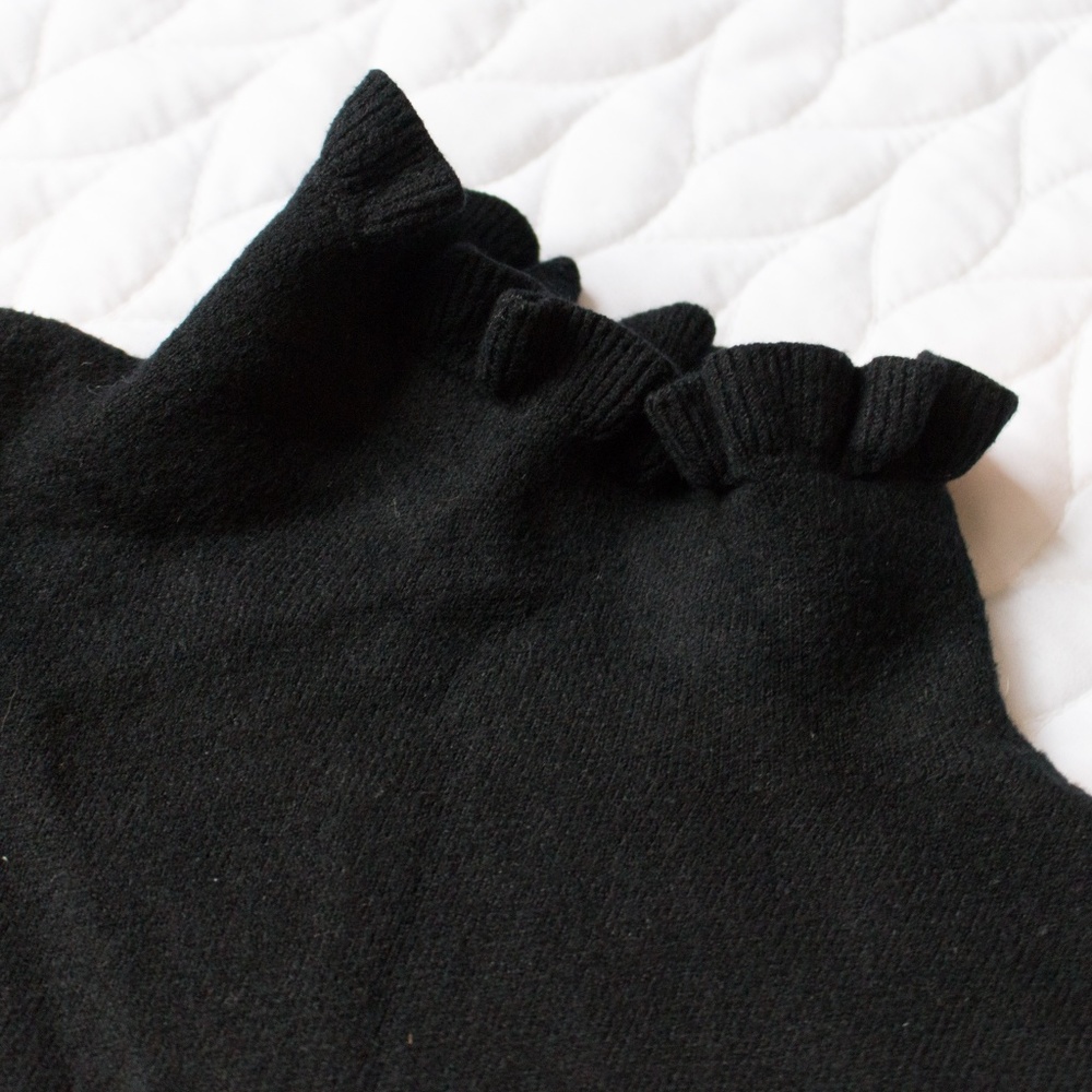 ZARA | Knit Long Sleeve High Neck Ruffle Dress - Picture 6 of 7